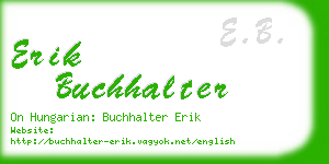 erik buchhalter business card